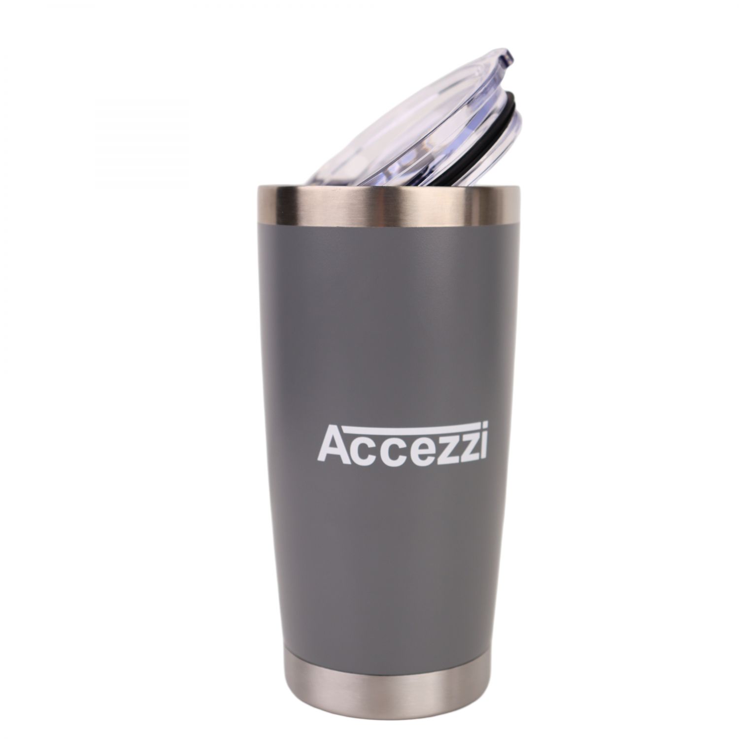 Accezzi 20oz stainless steel tumbler, grey