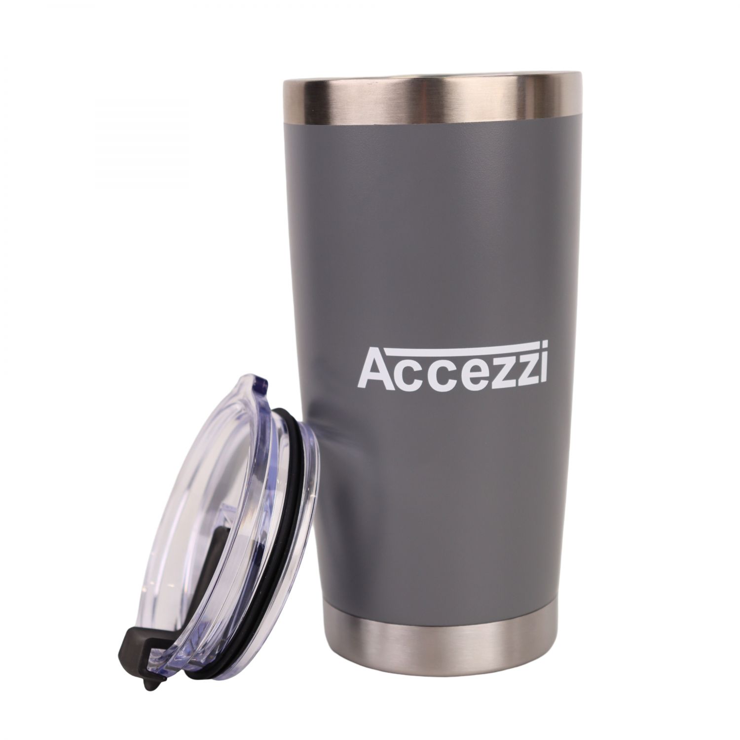 Accezzi 20oz stainless steel tumbler, grey