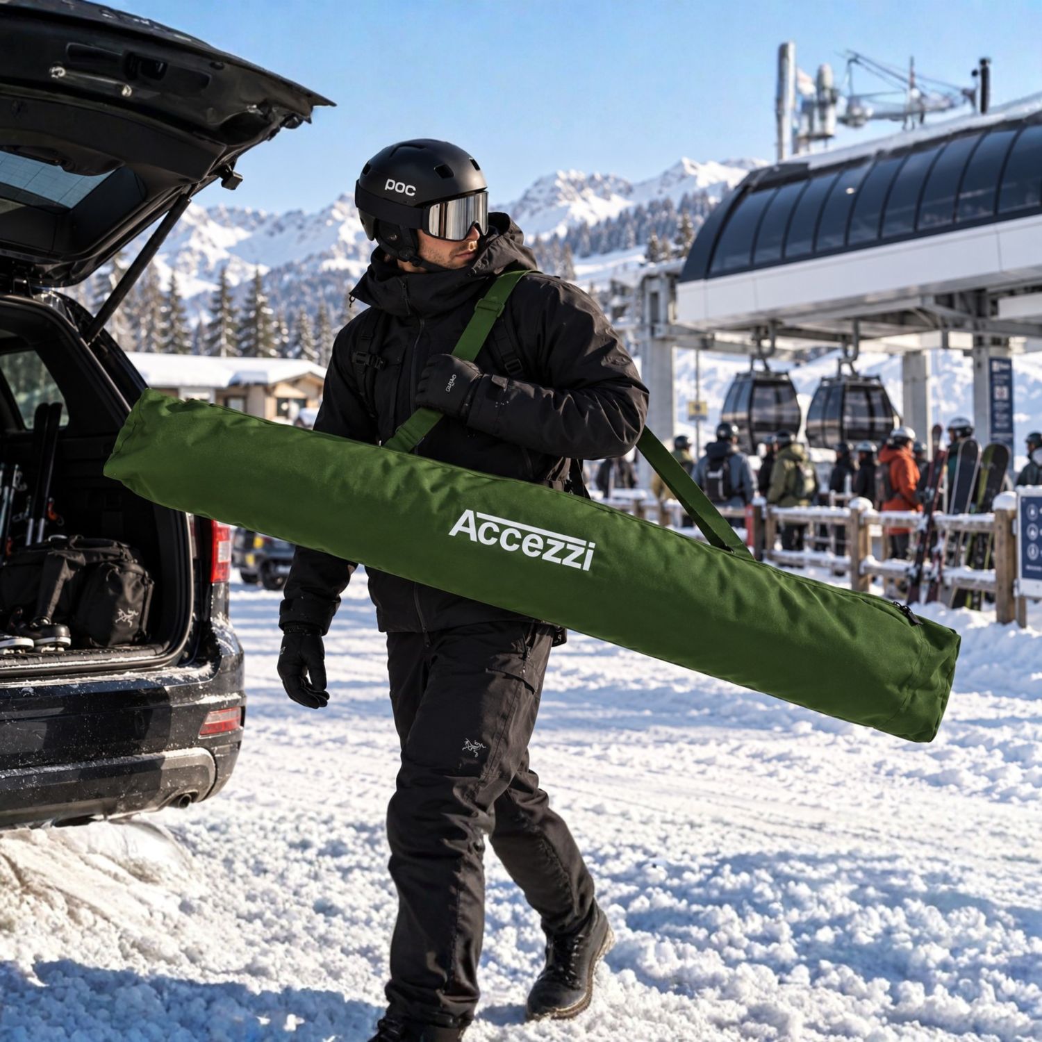 Accezzi Wagrain, ski bag, 190cm, green