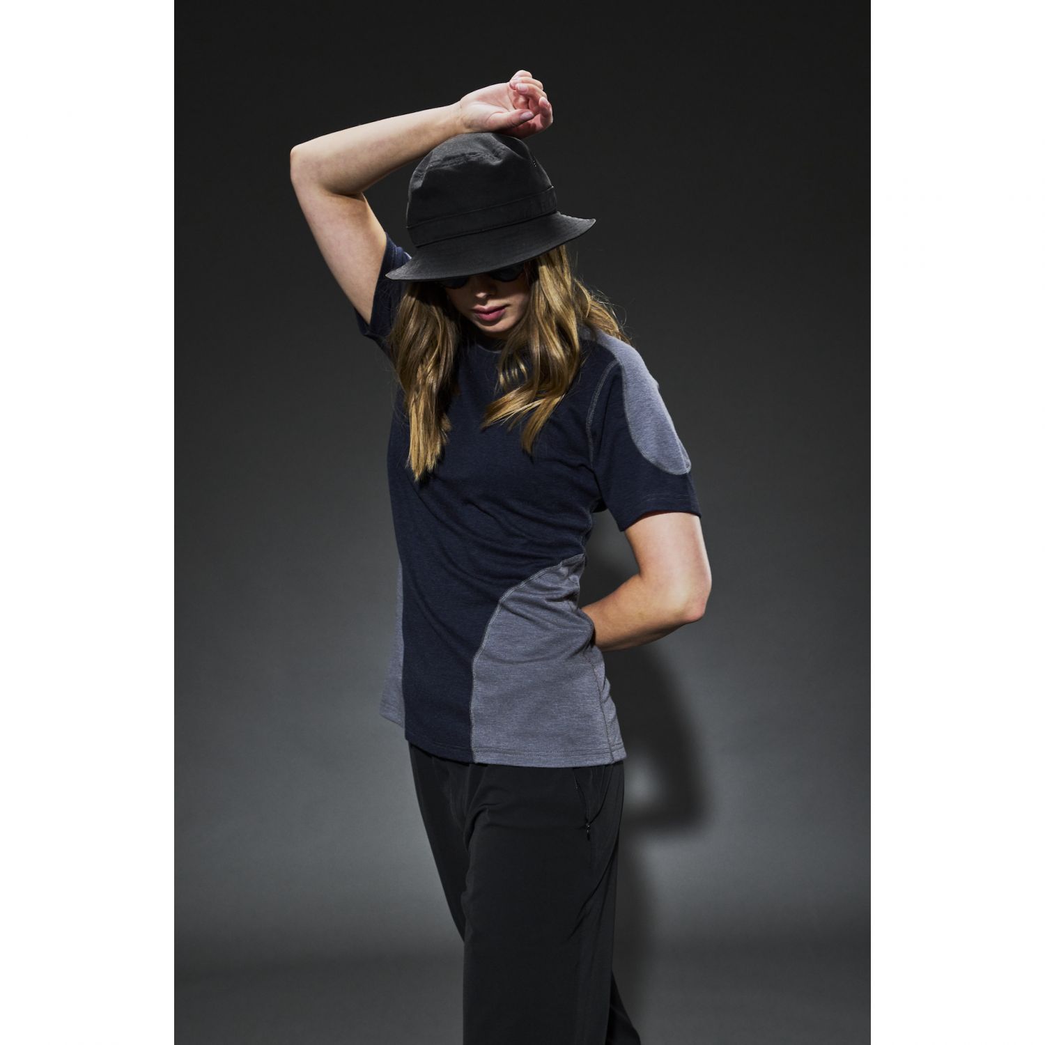 Aeonian the ABISKO, maglia intima da sci da donna, blu scuro/grigio