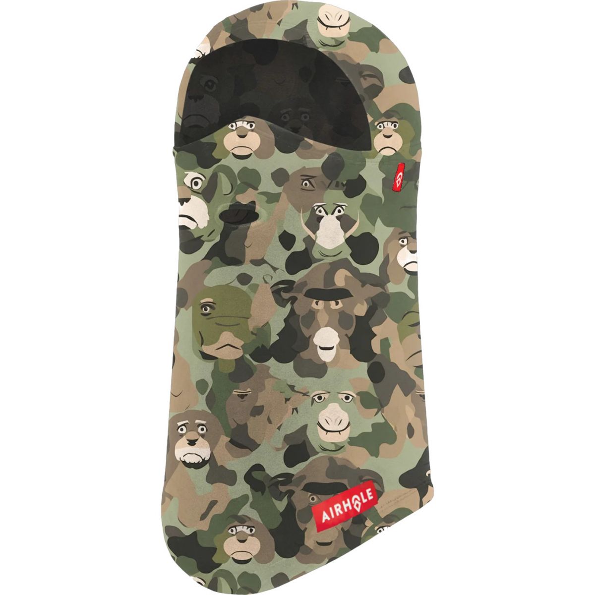 Airhole Balaclava Hinge Milk Fleece, juniori, monkey camo