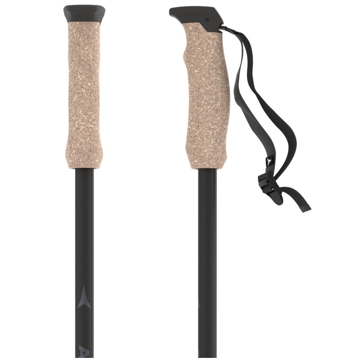 Atomic AMT Carbon, ski poles, black