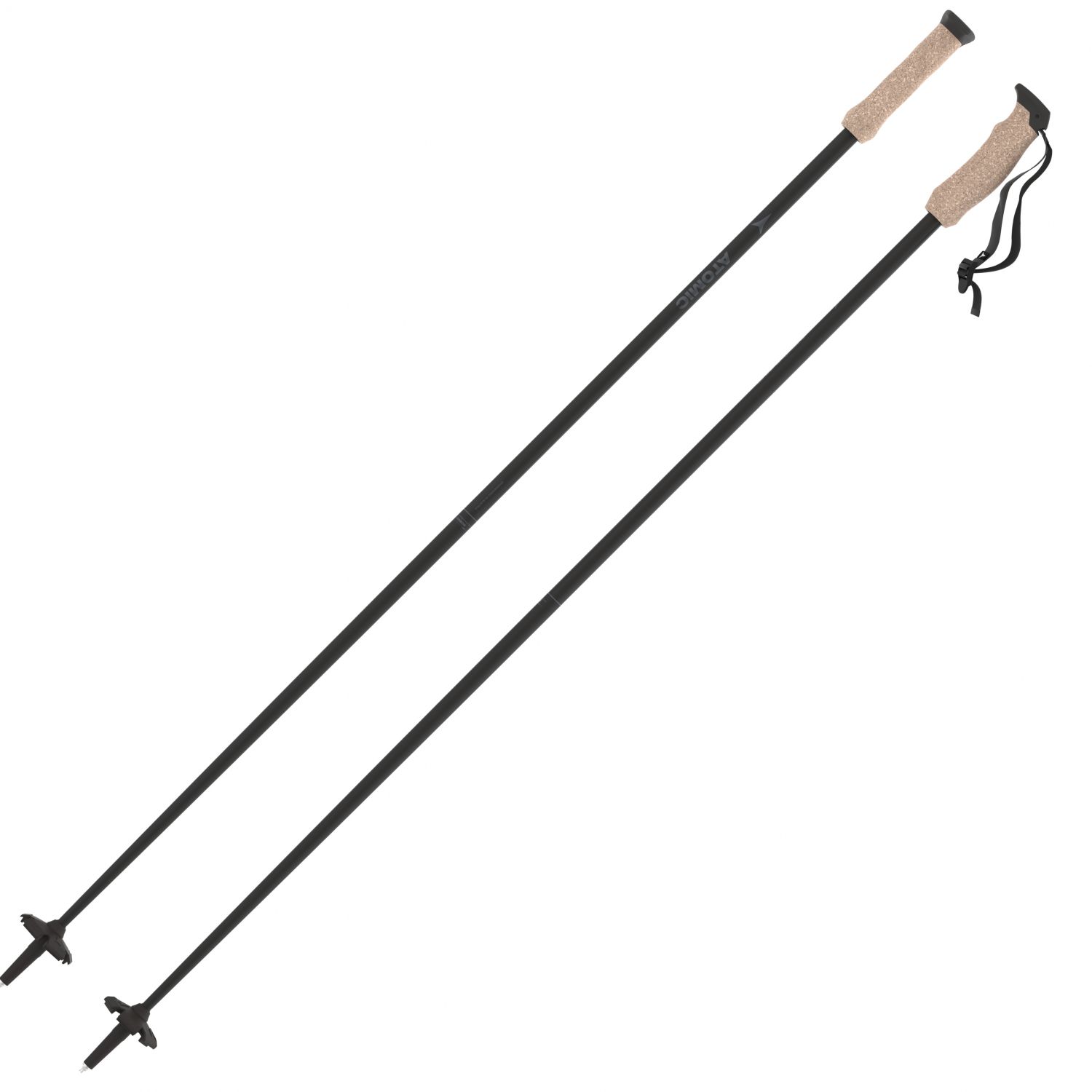 Atomic AMT Carbon, ski poles, black