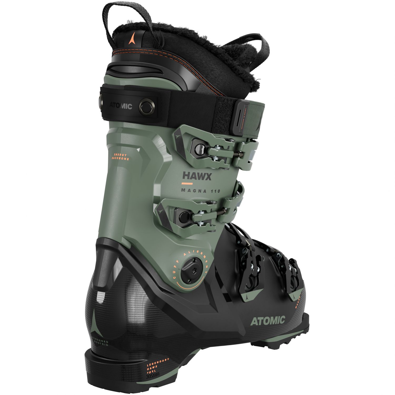 Atomic Hawx Magna 110 GW, skischoenen , meneer, zwart/donkergroen