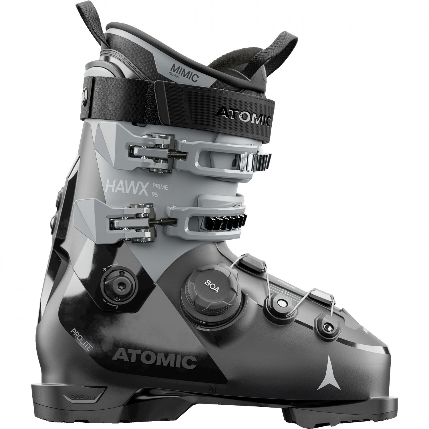 Atomic Hawx prime 95 BOA, buty narciarskie, damskie, szare/czarne