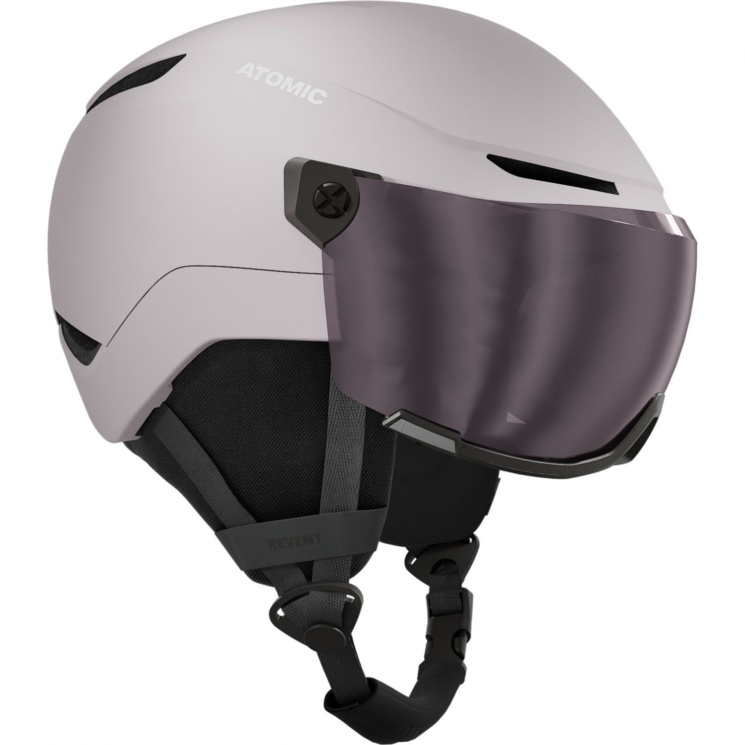 Atomic Revent Visor, capacete de esqui com viseira, júnior, cinza