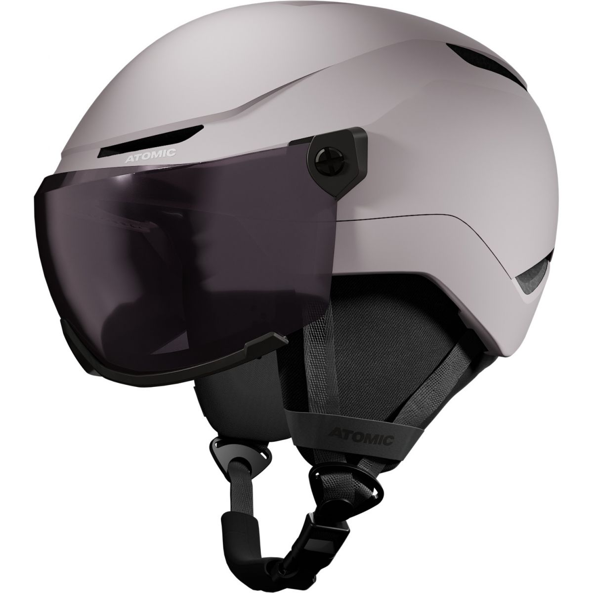 Atomic Revent Visor, capacete de esqui com viseira, júnior, cinza