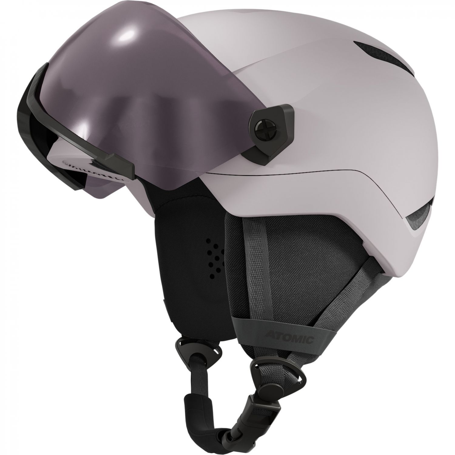 Atomic Revent Visor, capacete de esqui com viseira, júnior, cinza