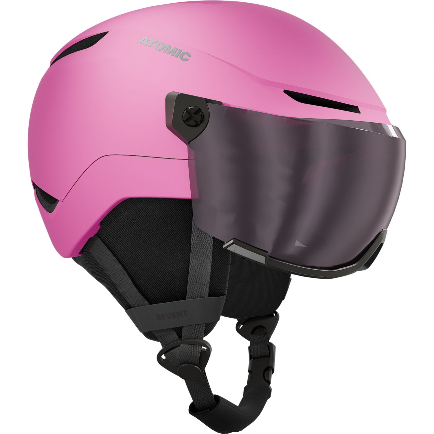 Atomic Revent Visor, capacete de esqui com viseira, júnior, pink