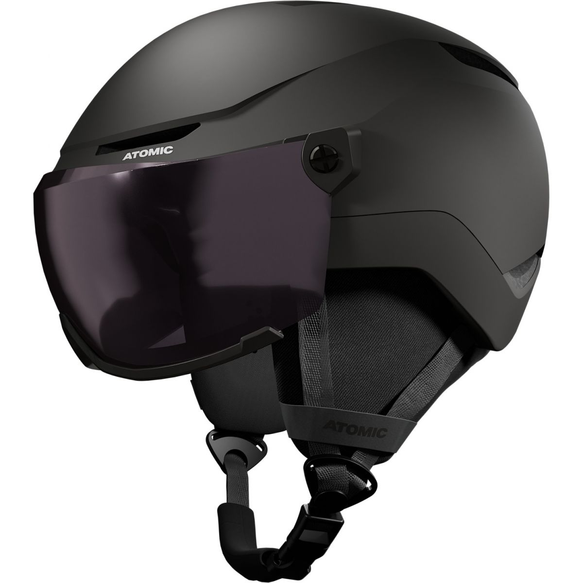 Atomic Revent Visor, capacete de esqui com viseira, júnior, preto