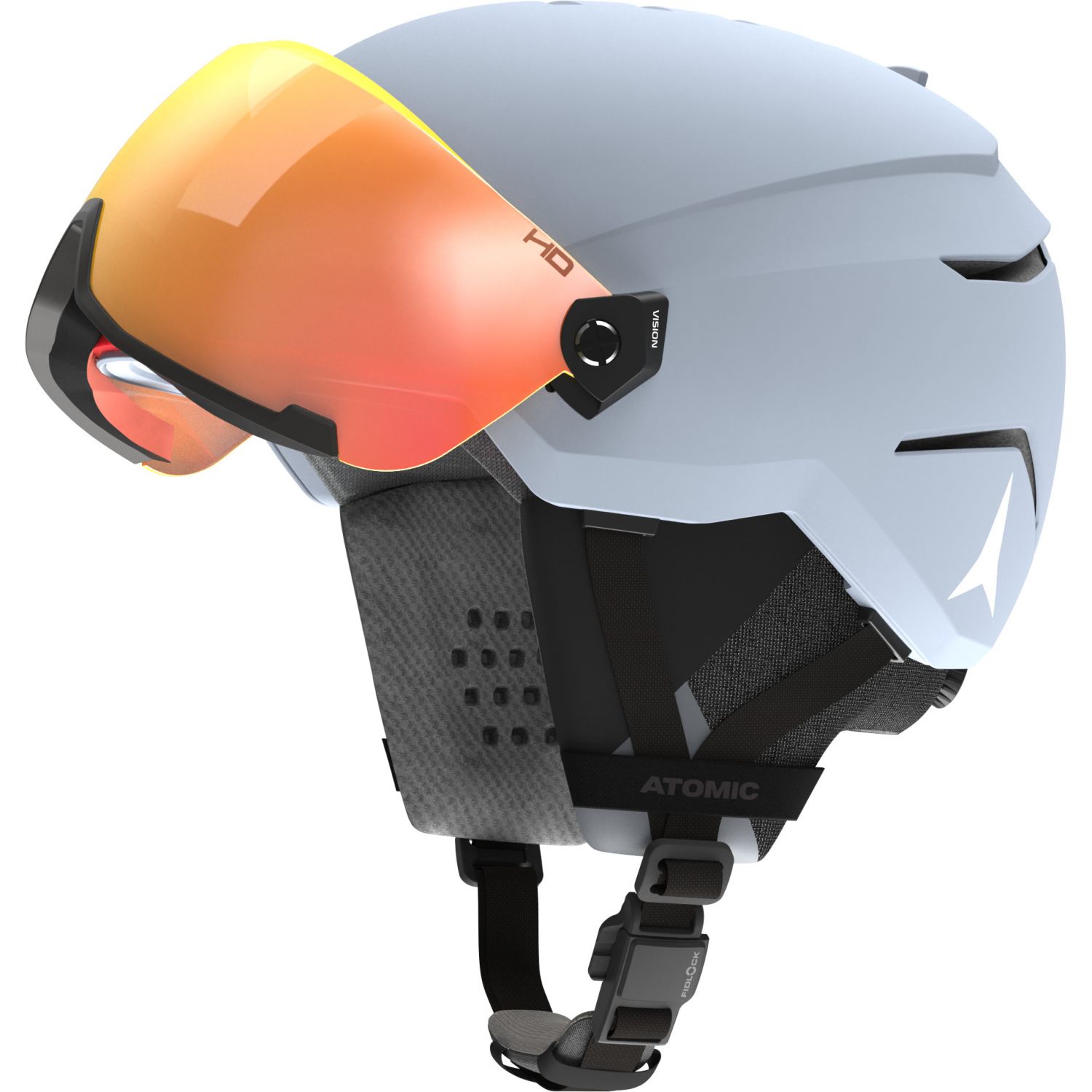 Atomic Savor Amid Visor HD, casco da sci con visiera, grigio