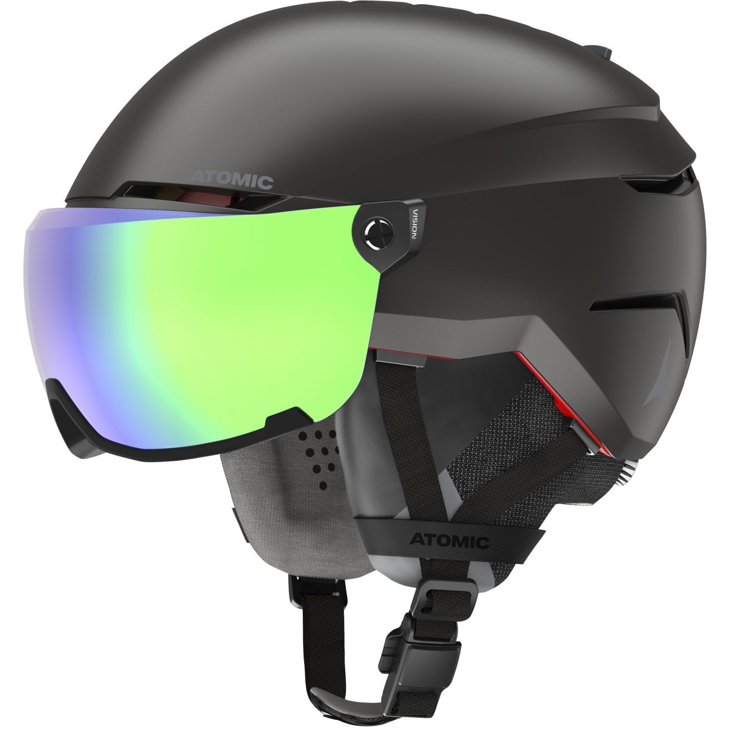 Atomic Savor Amid Visor HD, Skidhjälm med Visir, Svart