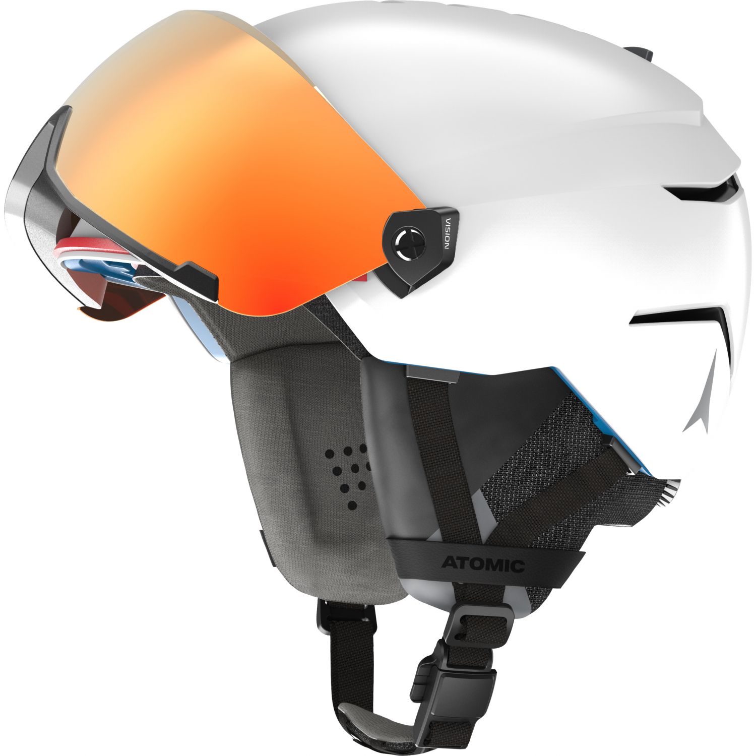 Atomic Savor Amid Visor HD, Skihelm mit Visier, weiß