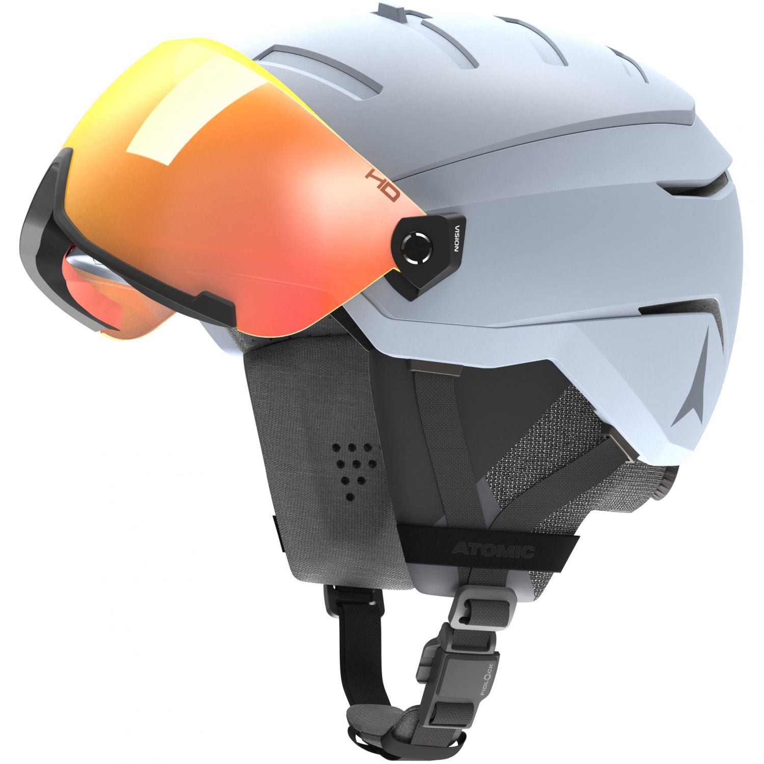 Atomic Savor GT Amid Visor HD, ski helm met vizier, grijs