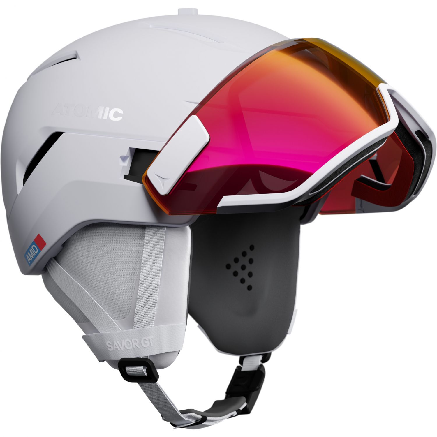 Atomic Savor GT Amid Visor Photo, casco de esquí con visor, blanco