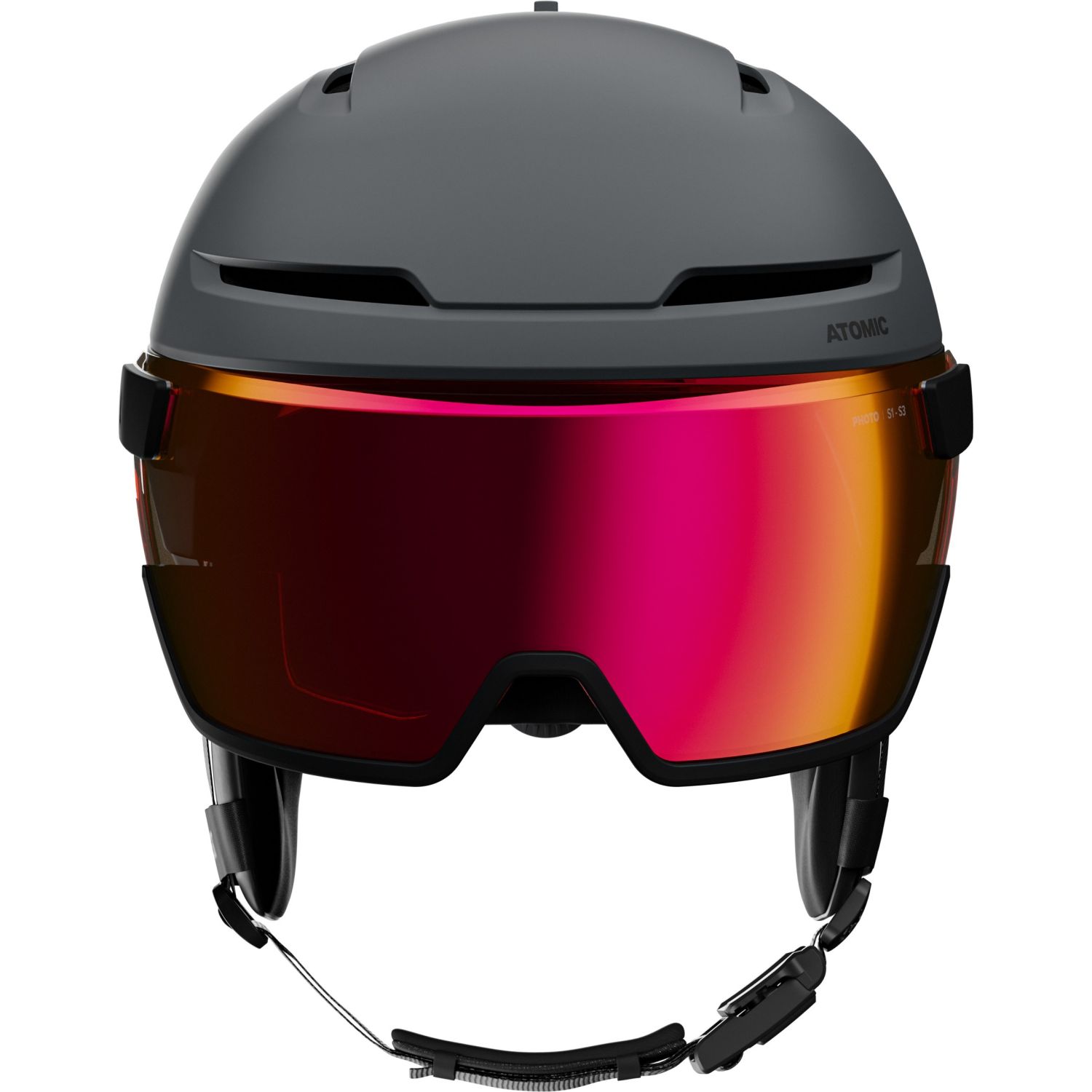 Atomic Savor GT Amid Visor Photo, skihjelm med visir, grå