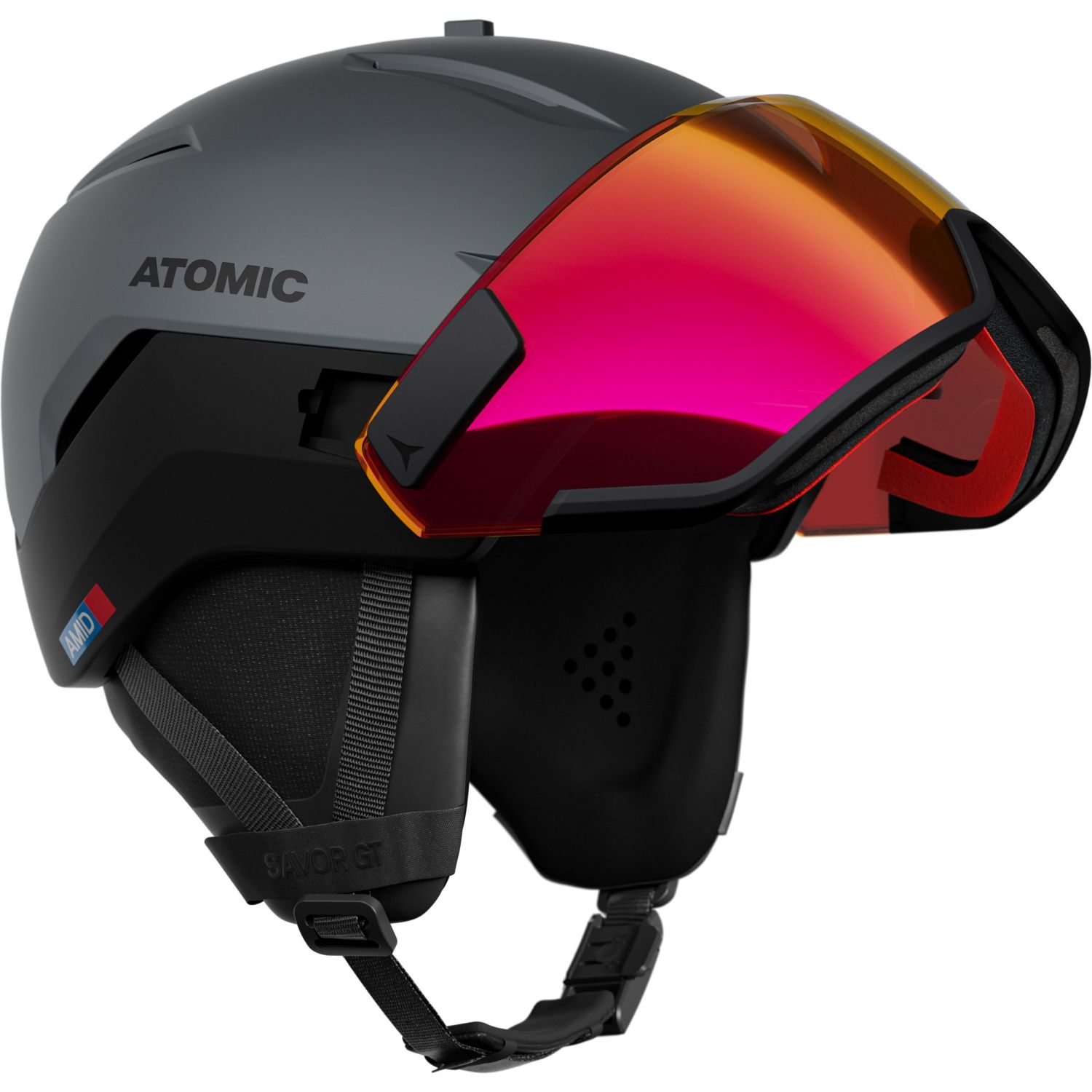 Atomic Savor GT Amid Visor Photo, skihjelm med visir, grå