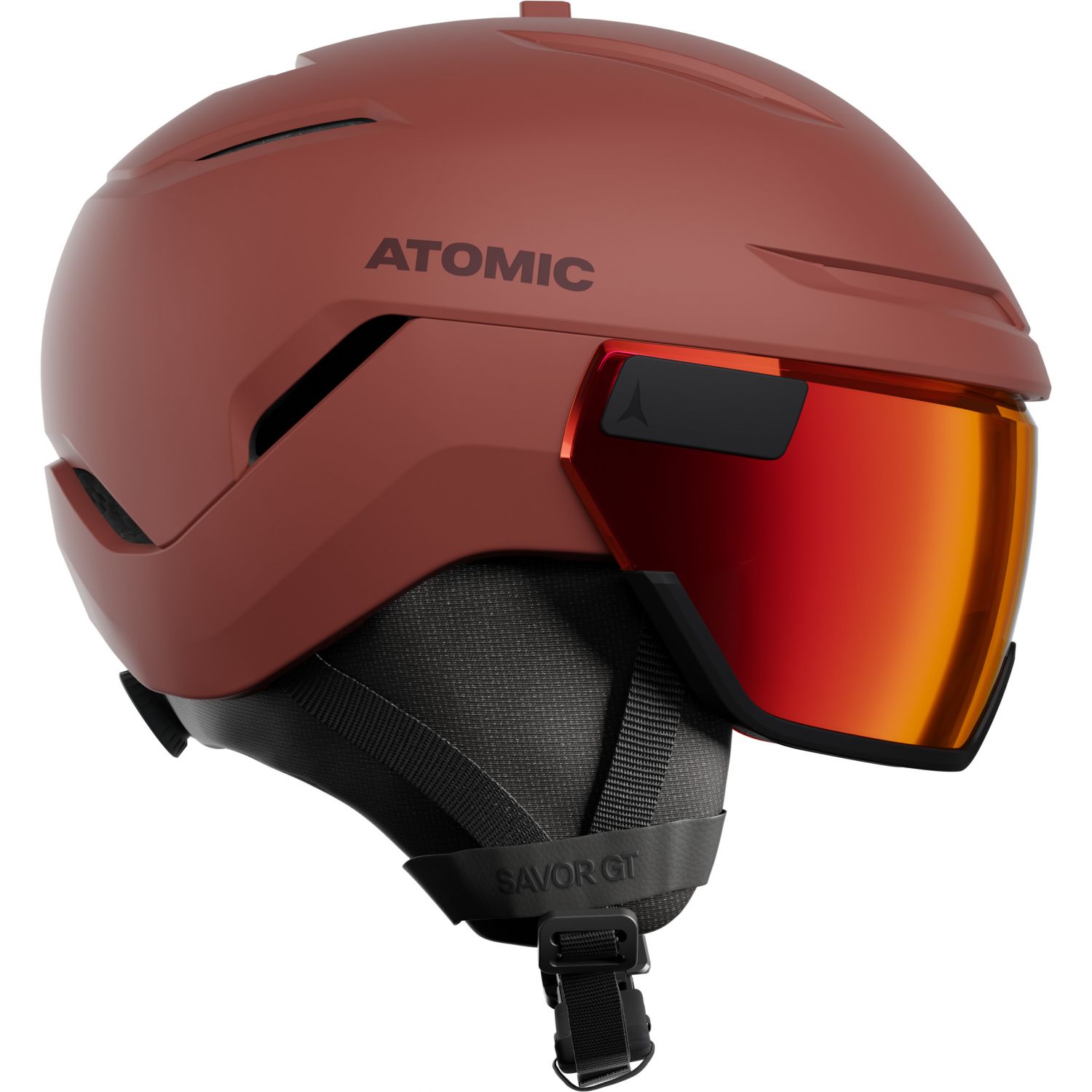 Atomic Savor GT Visor Stereo, casco da sci con visiera, rosso
