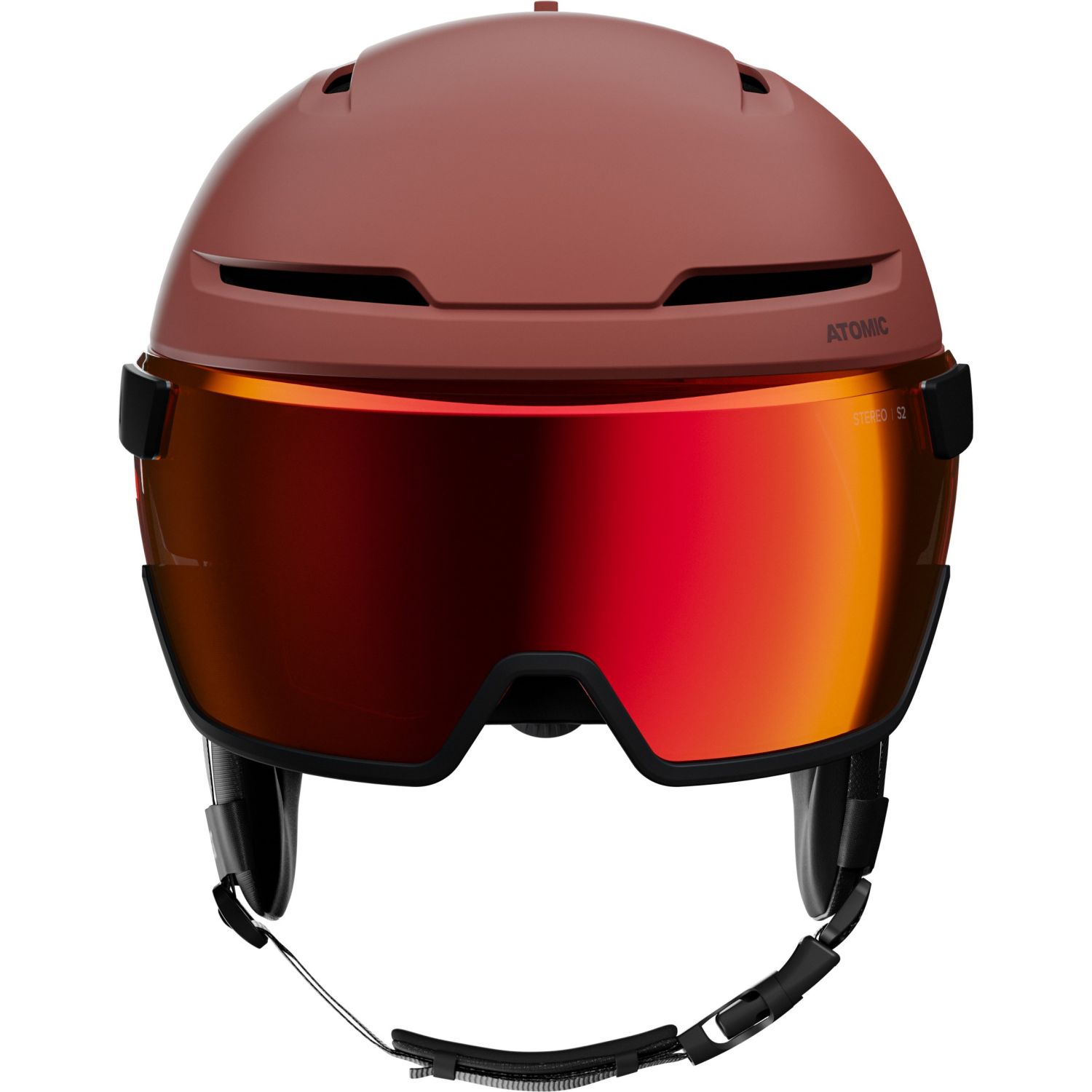Atomic Savor GT Visor Stereo, Skihjelm Med Visir, Redwod