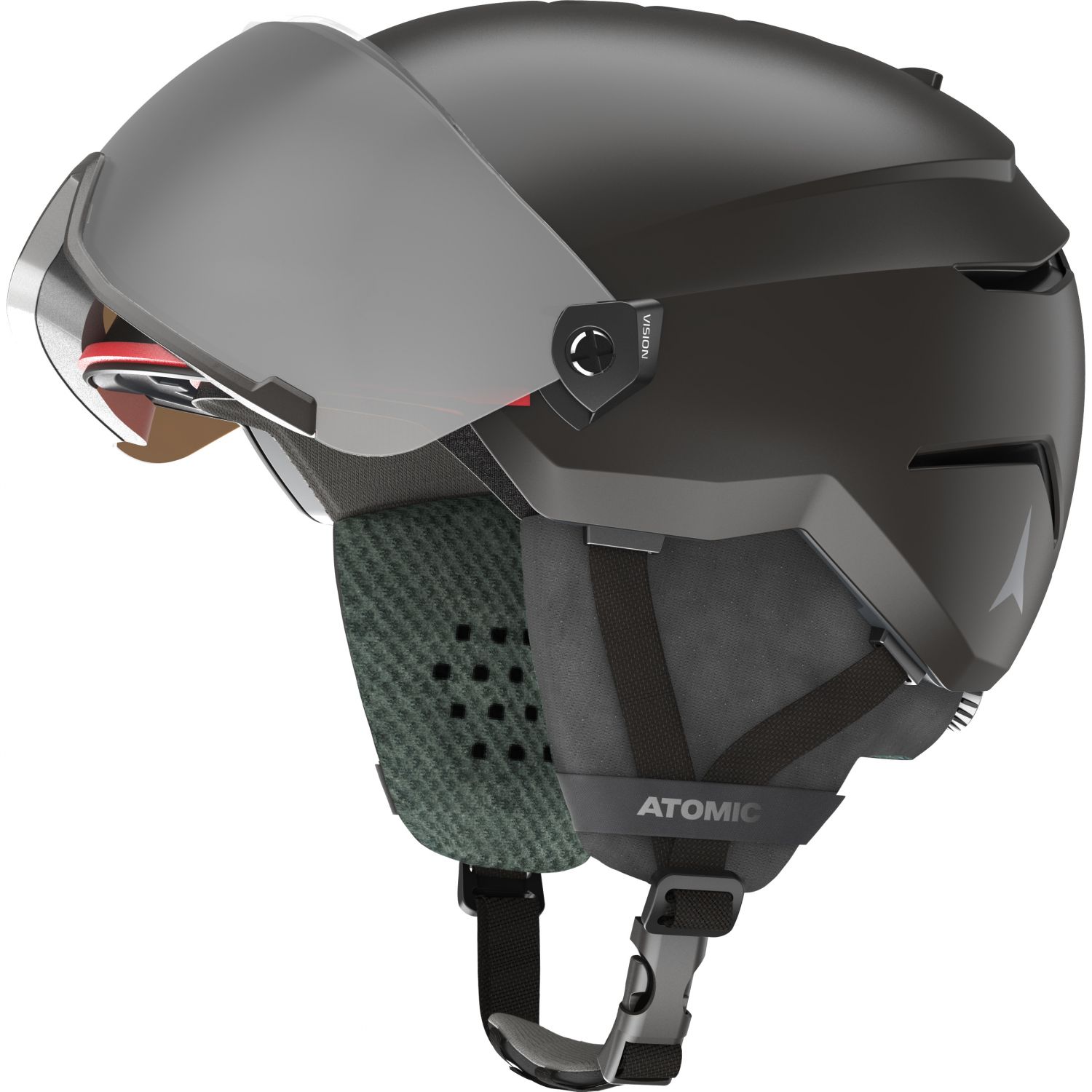 Atomic Savor Visor, laskettelukypärä visiirillä, junior, musta