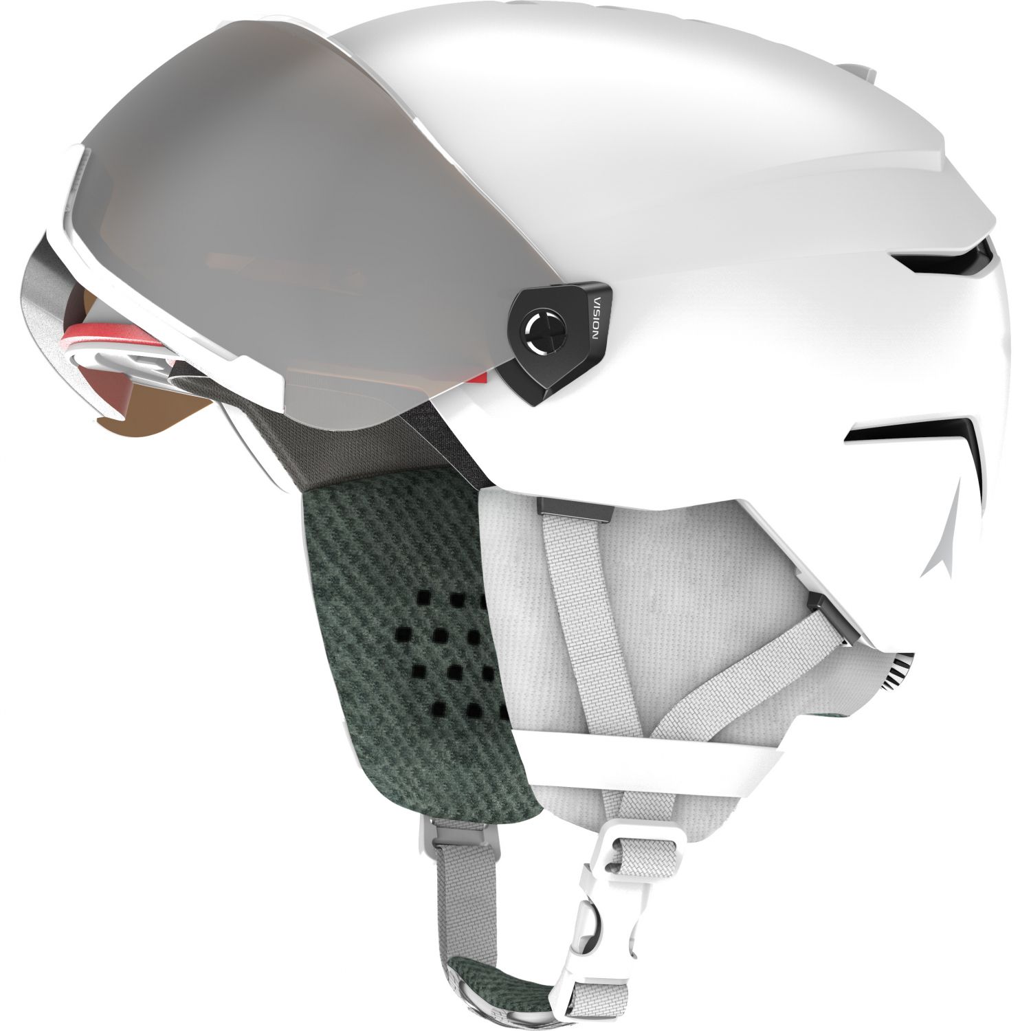 Atomic Savor Visor, laskettelukypärä visiirillä, junior, valkoinen