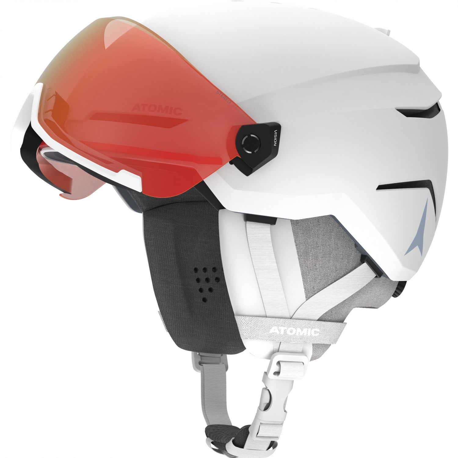 Atomic Savor Visor Photo, casco da sci con visiera, bianco