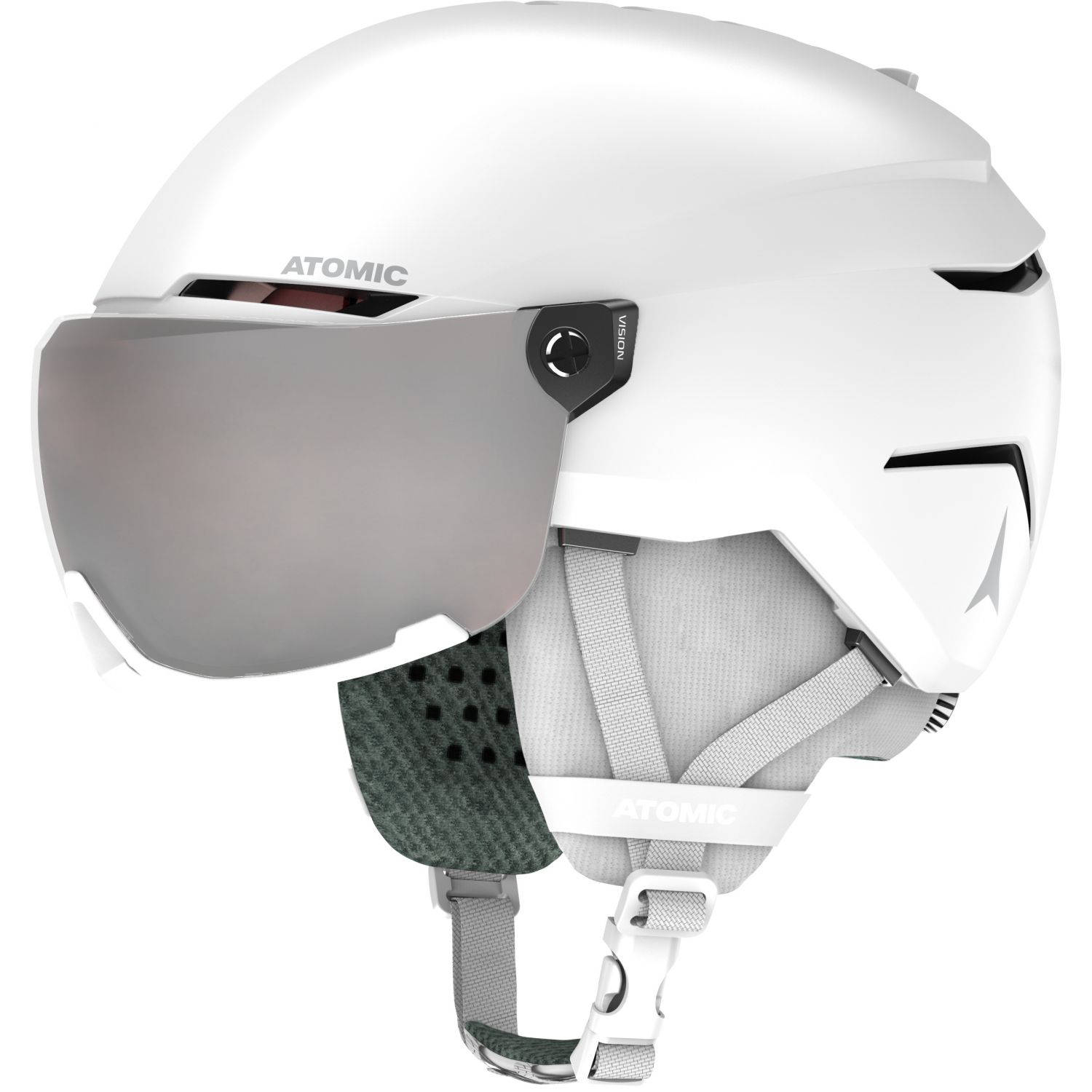 Atomic Savor Visor, skihelm met vizier, junior, wit