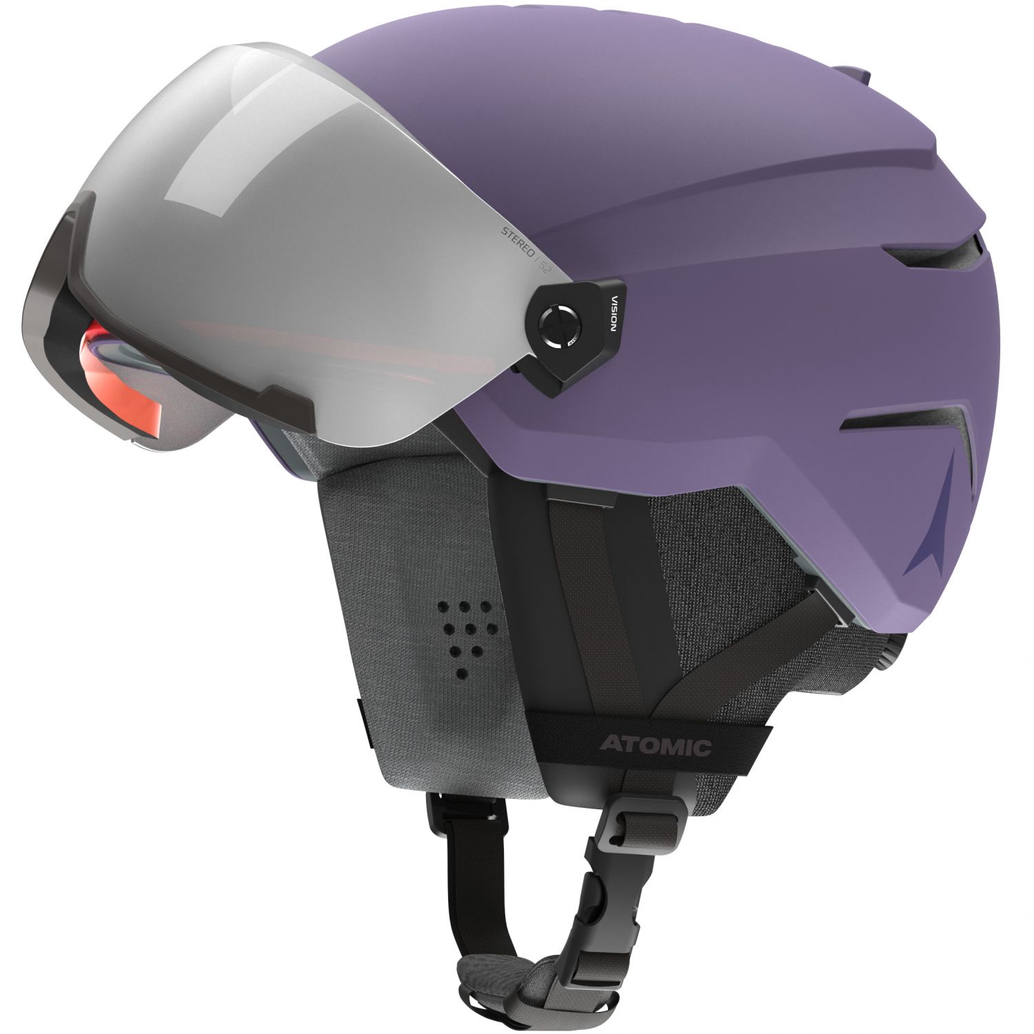 Atomic Savor Visor Stereo, casque de ski à visière, violet