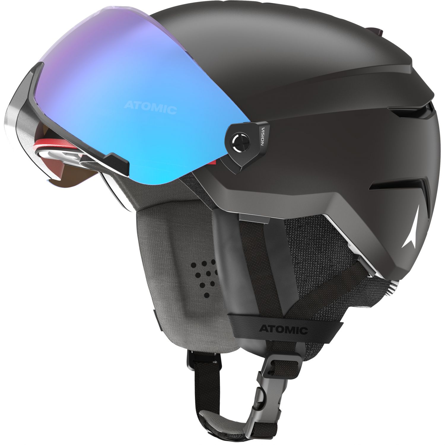 Atomic Savor Visor Stereo, lyžiarska prilba s hľadím, čierna