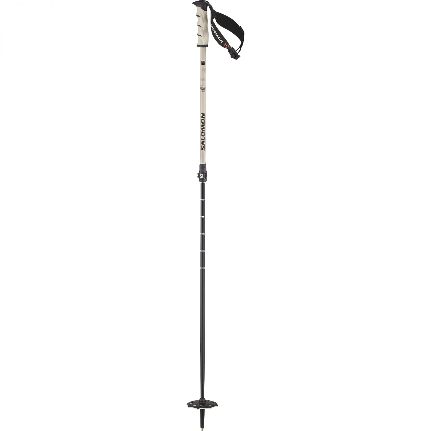 Bastões de esqui Salomon Steep Vario S3, bege