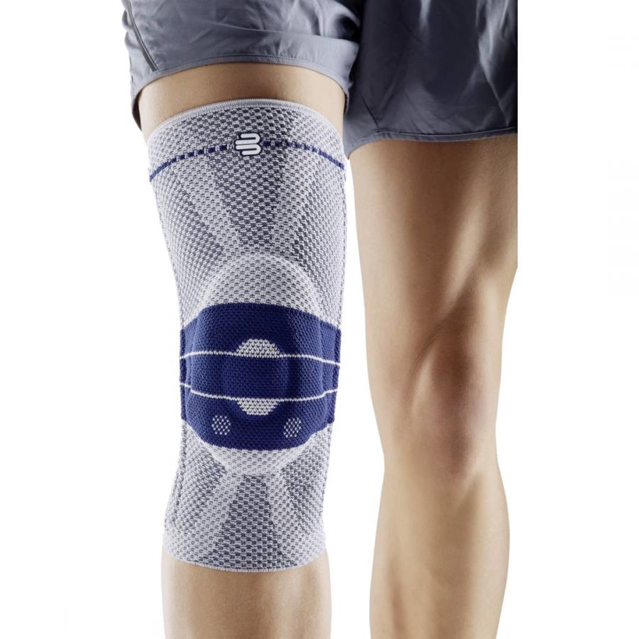 Bauerfeind GenuTrain 8, knæbandage w. silicone band, titan