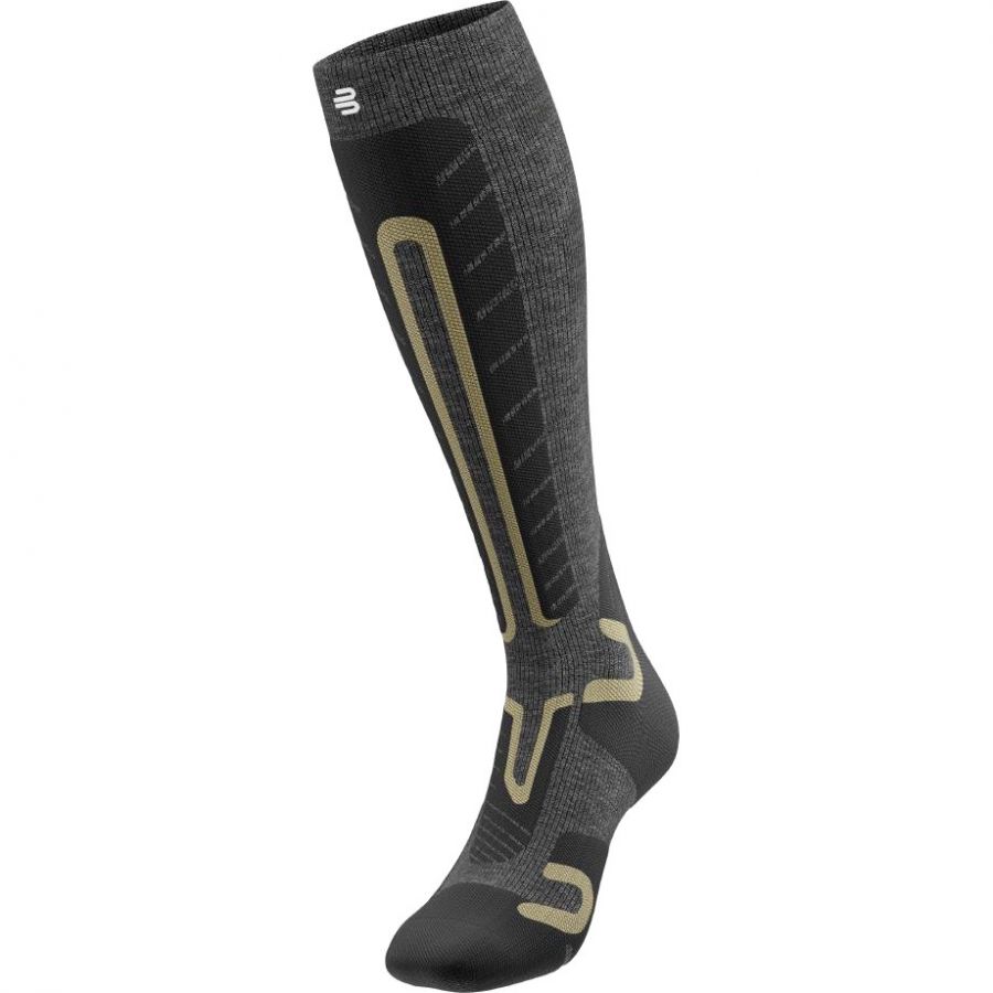 Bauerfeind Ski Alpine, calze a compressione, uomo, grigio