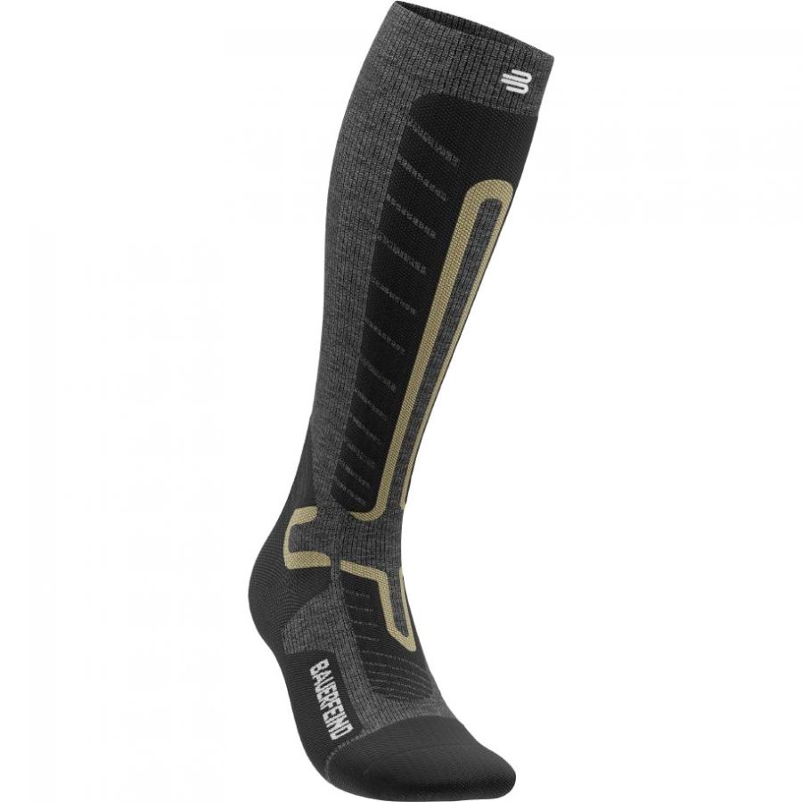 Bauerfeind Ski Alpine, compressions socks, men, grey