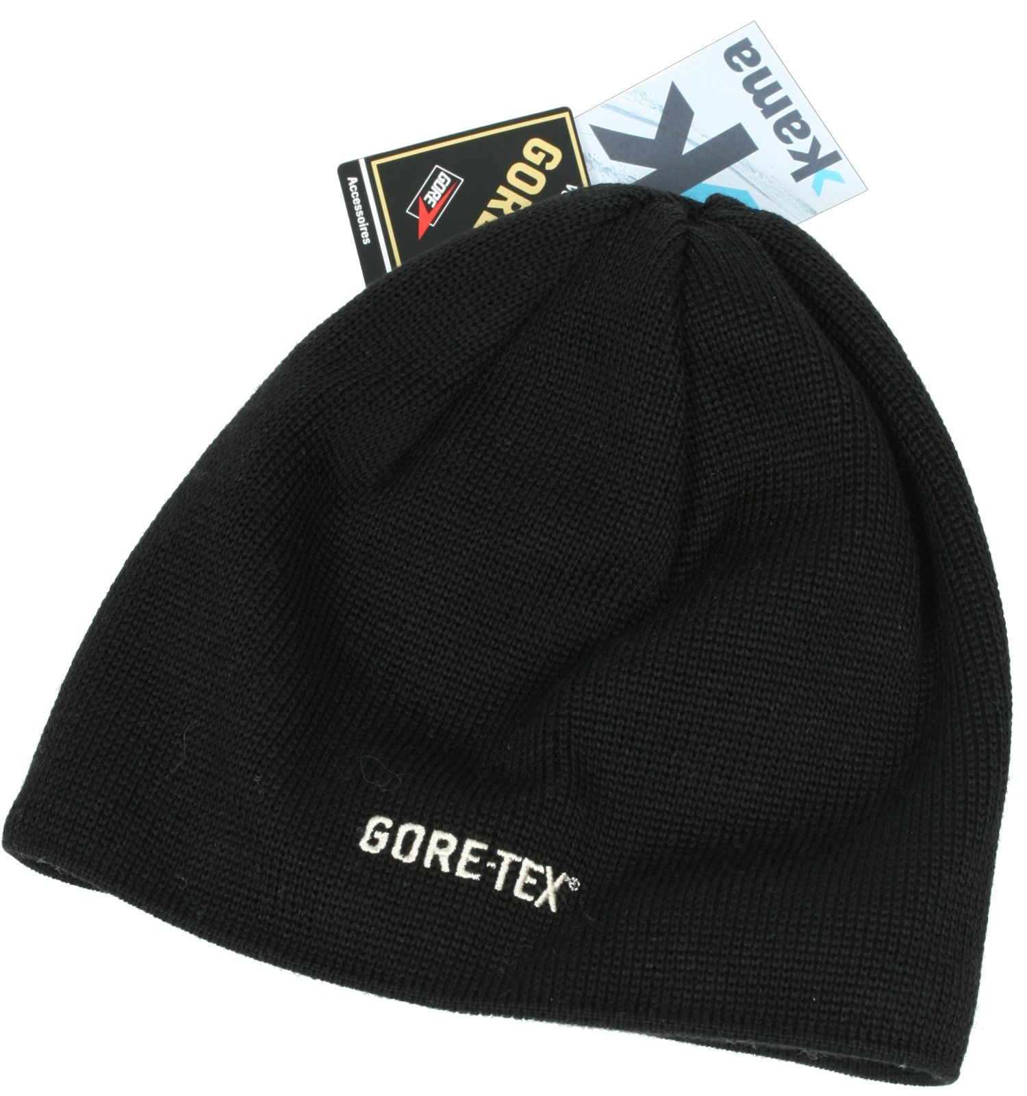 Berretto in maglia Kama con Gore-Tex, nero