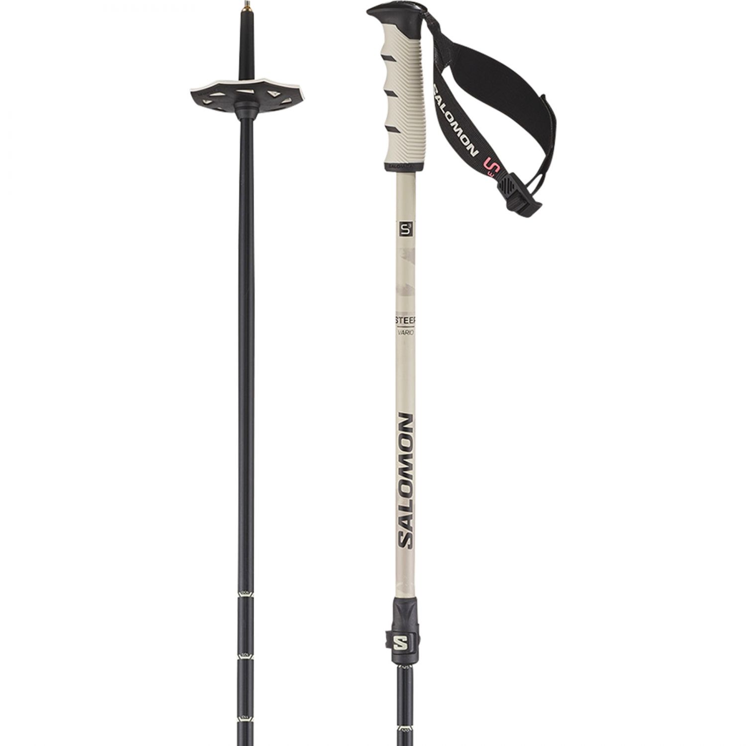 Bețe de schi Salomon Steep Vario S3, bej