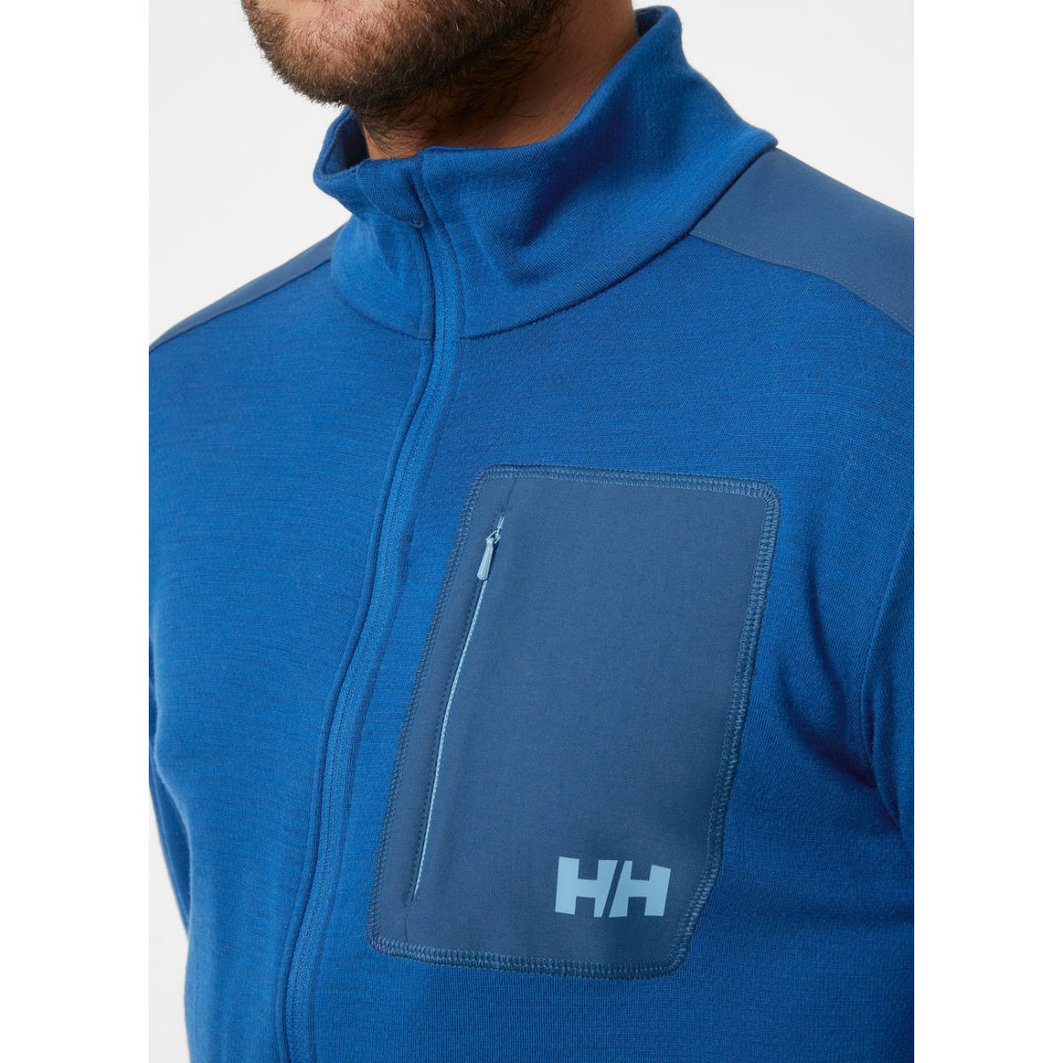 Helly Hansen Lifa Merino Midlayer, bluza, męska, niebieska