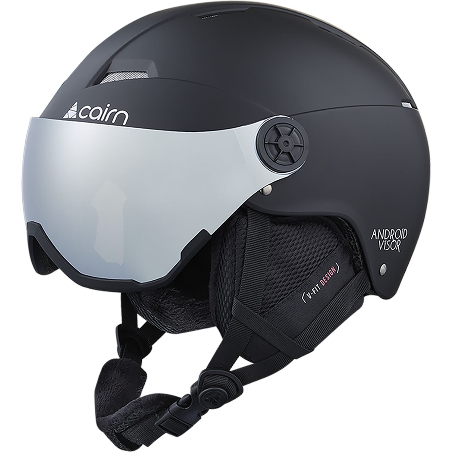 Cairn Android visor, ski helmet with visor, black