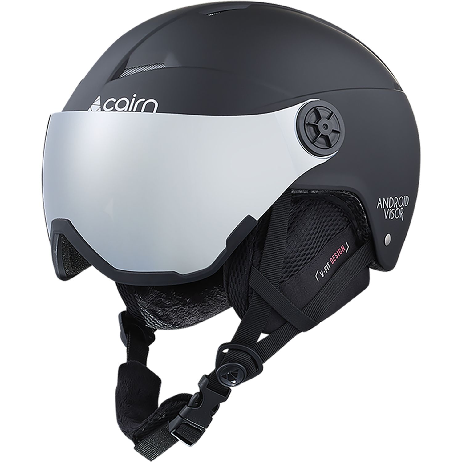 Cairn Android Visor, Skihelm mit Visier, Junior, schwarz