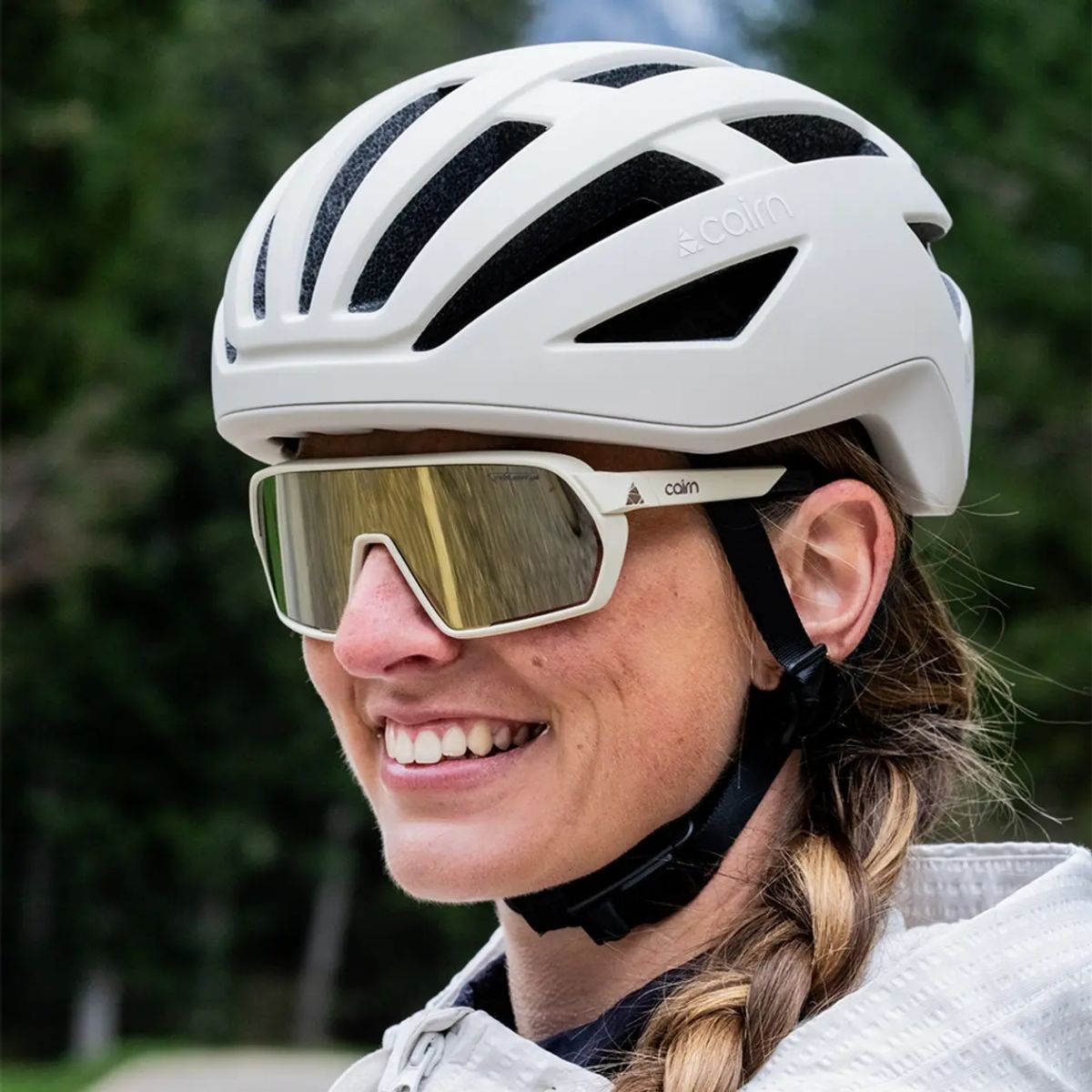 Cairn Atom, cykling helmet, mat white