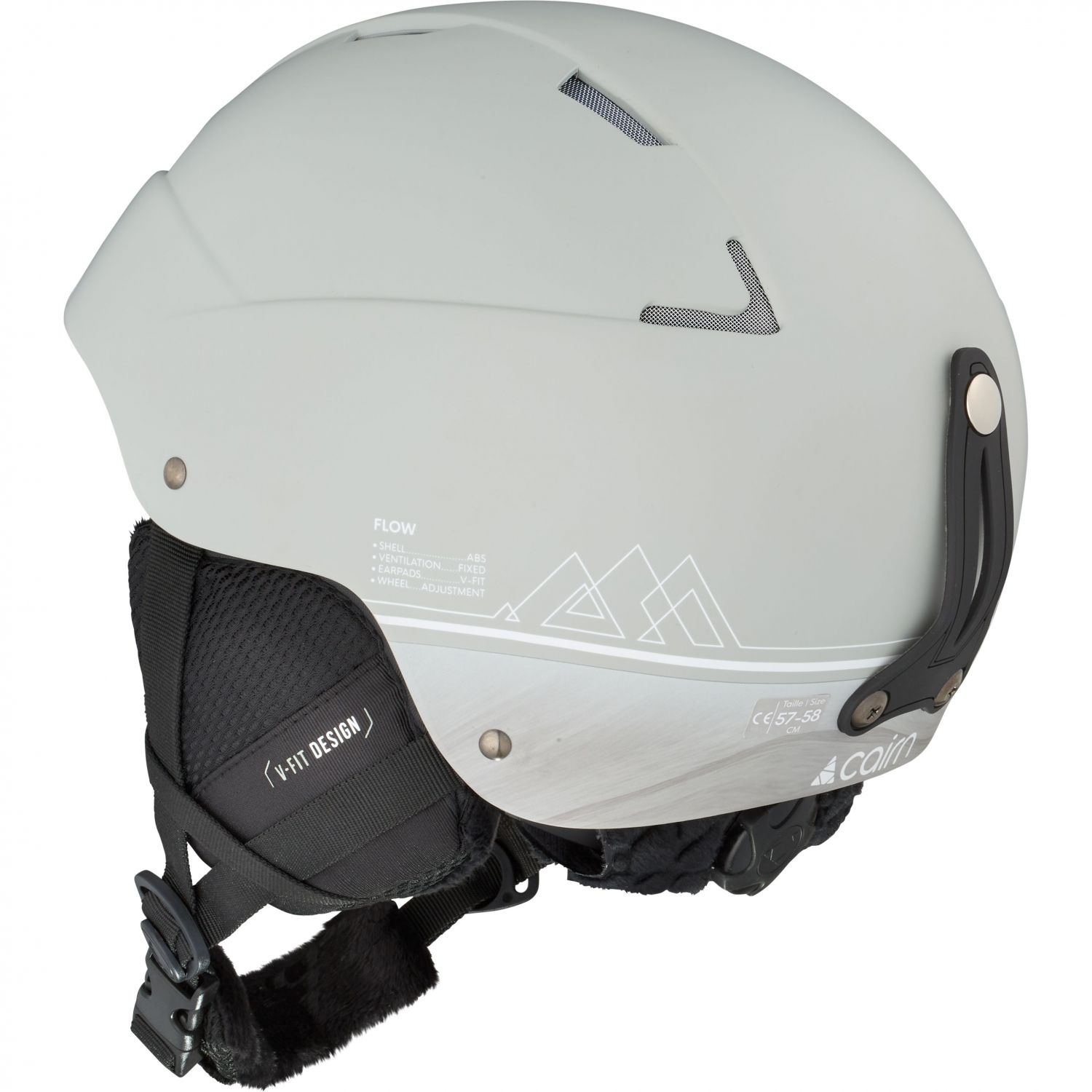 Cairn Flow, casque de ski, gris clair