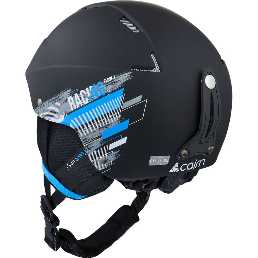 Cairn Flow J, ski helmet, junior, mat black racing