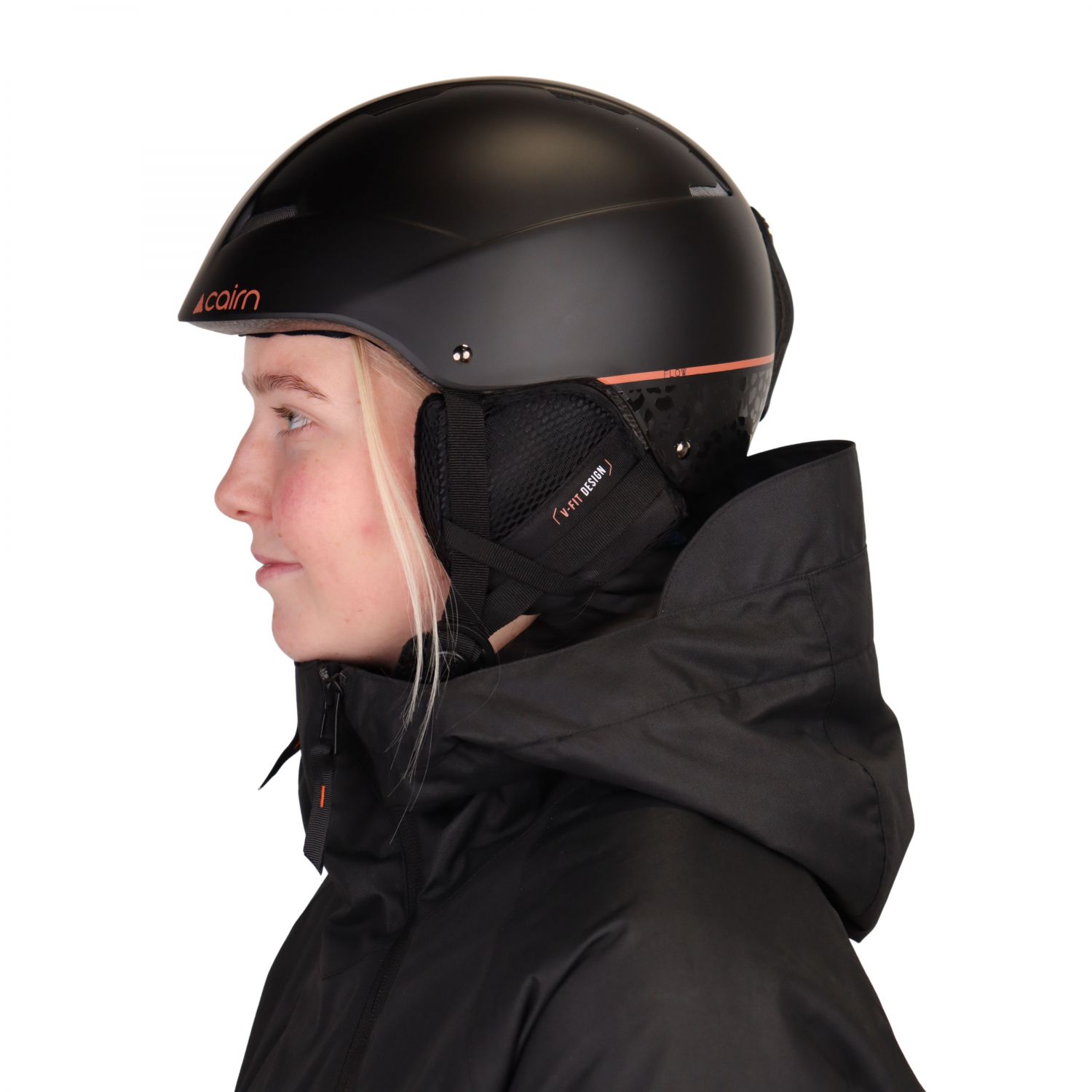 Cairn Flow, ski helm, zwart