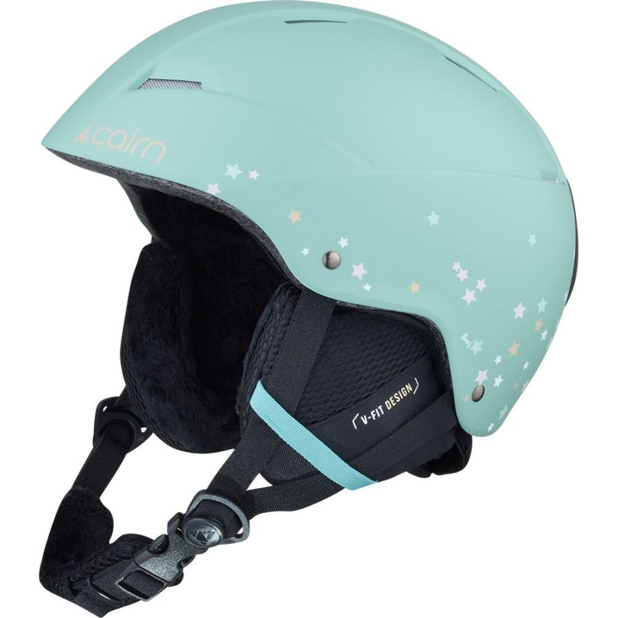 Cairn Flow, ski helmet, junior, mat eucalyptus stars