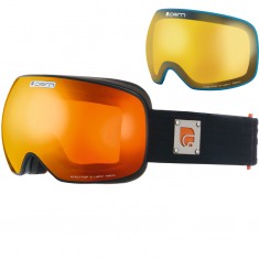 Cairn Gravity, skibril, mat zwart/oranje