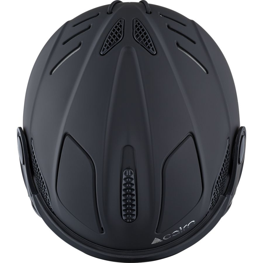 Cairn Helios Leather Evolight NXT, casco da sci con visiera, nero opaco
