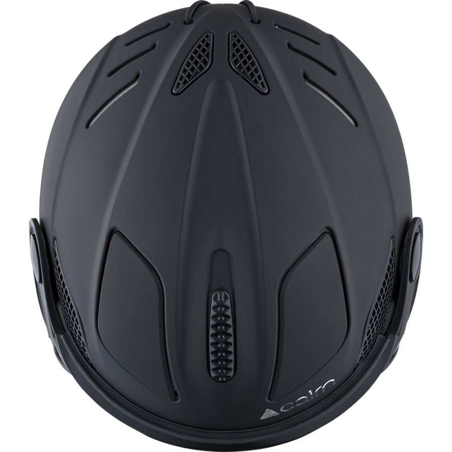 Cairn Helios Leather Evolight NXT, ski helmet with visor, mat black