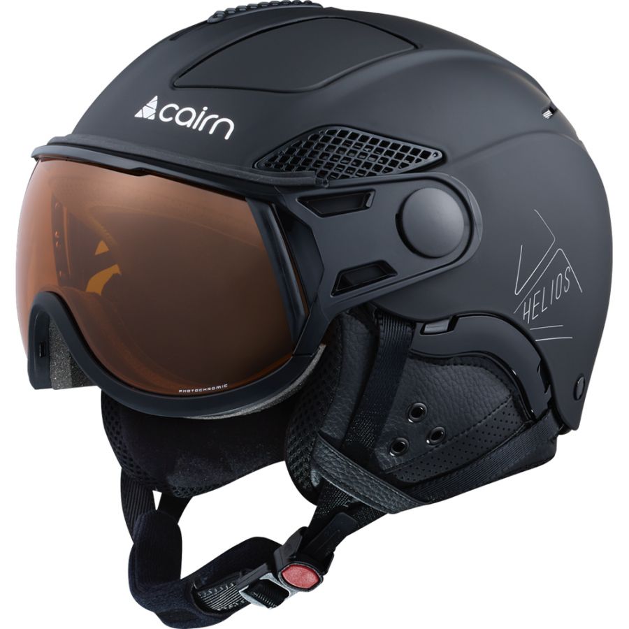 Cairn Helios Photochromic casco de esquí con visera, negro mate
