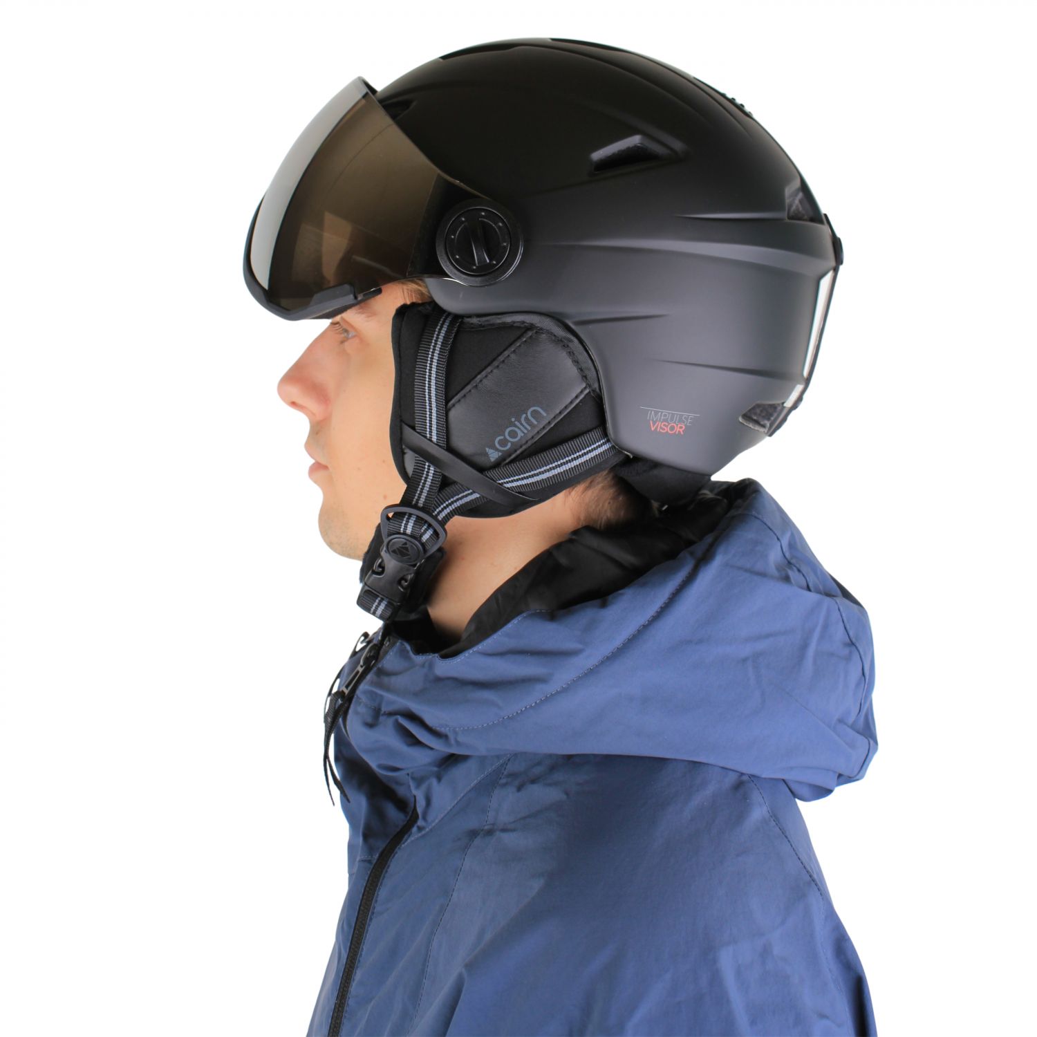 Cairn Impulse, casque de ski avec visière, noir