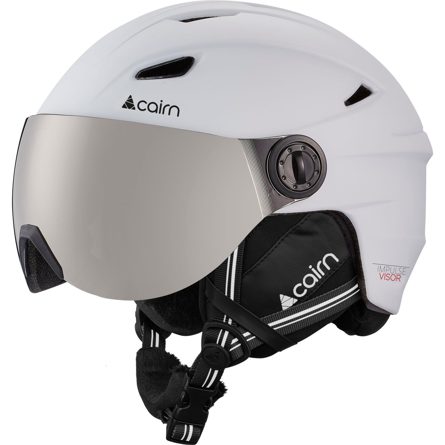 Cairn Impulse, kask narciarski z daszkiem, biały