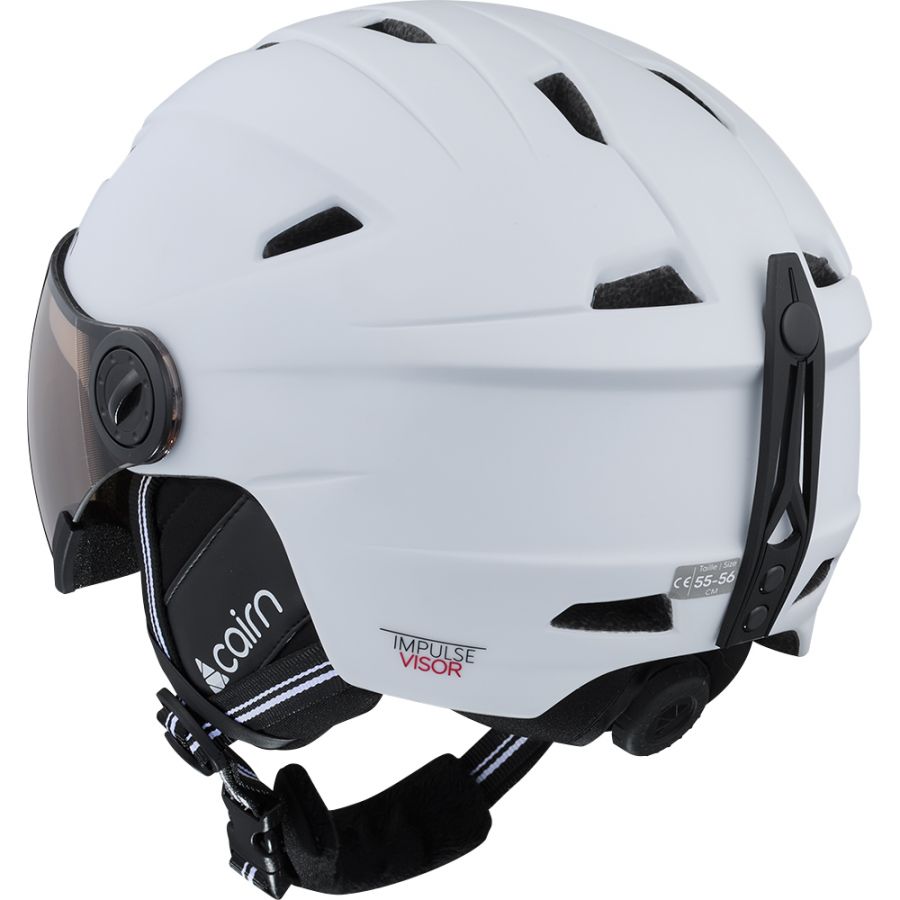 Cairn Impulse Visor Photochromic, kask narciarski z wizjerem, matowy biały